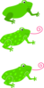 Three Different Frogs Clip Art